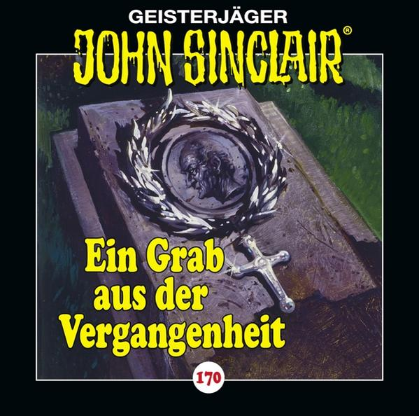 Buchcover: John Sinclair, Grab mit Kreuz und Kranz. Dunkel, unheilvoll.