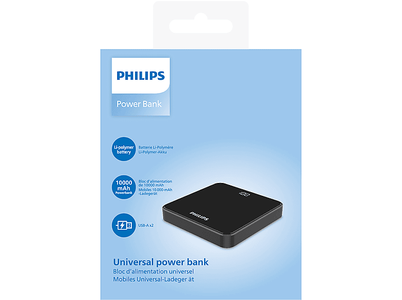 PHILIPS DLP7717NB/00 10.000 mAh 2x USB-A Output Taşınabilir Şarj Cihazı Siyah_3