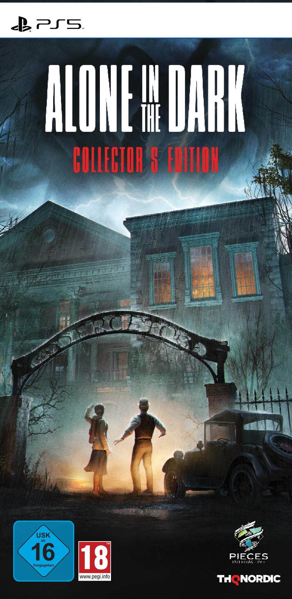 Alone in the Dark Collector's Edition-Spielcover-Art mit einem PS5-Logo.