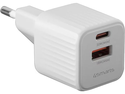 4SMARTS VoltPlug Duos Mini - Chargeur mural USB (Blanc)