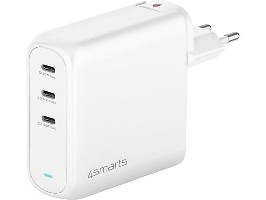 4SMARTS Flex Pro 140 W - Caricatore USB da parete (Bianco)