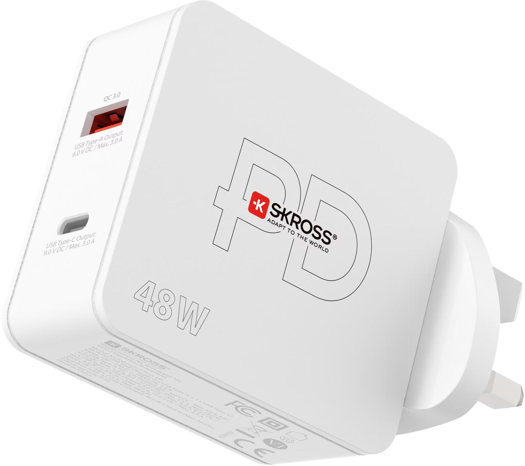 SKROSS Multipower Combo+ - USB-Wandladegerät (Weiss)