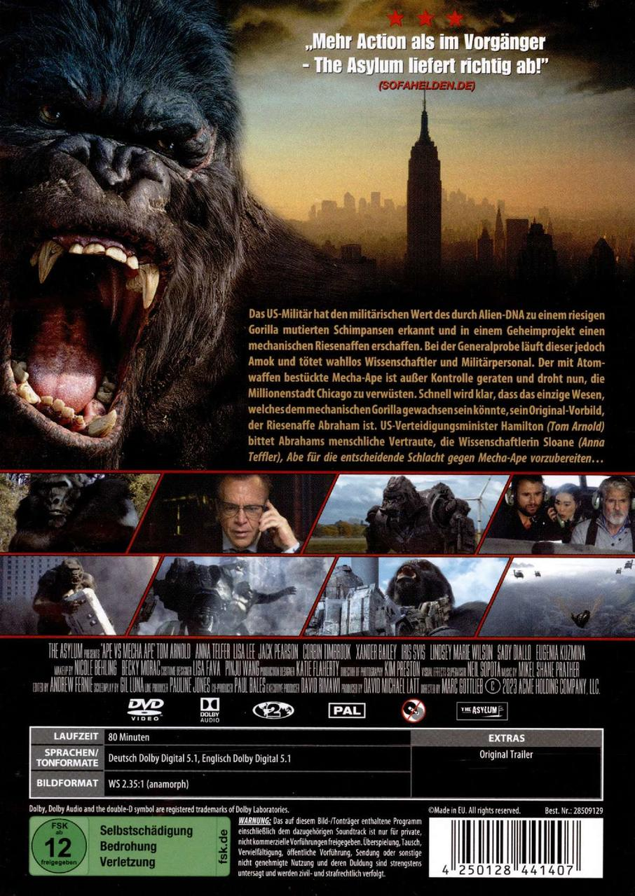 Filmcover mit einem riesigen Gorilla und der Skyline von New York.