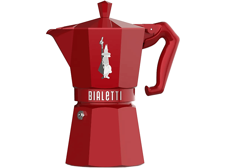 BIALETTI 9056 Moka Exclusive 6 adagos kotyogós kávéfőző, piros