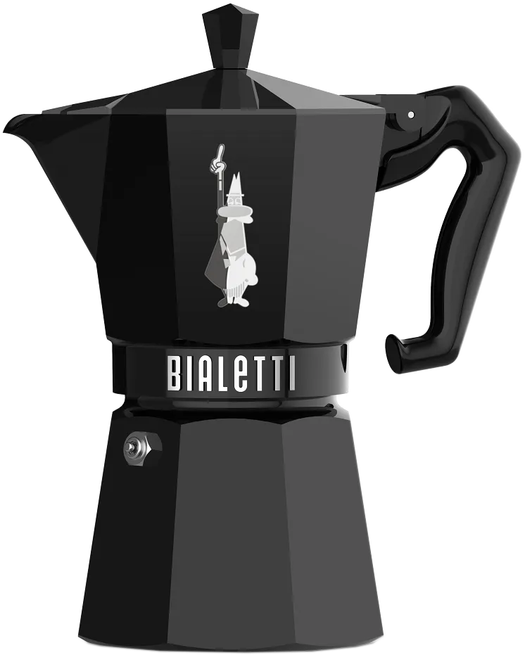 BIALETTI 9066 Moka Exclusive 6 adagos kotyogós kávéfőző, fekete