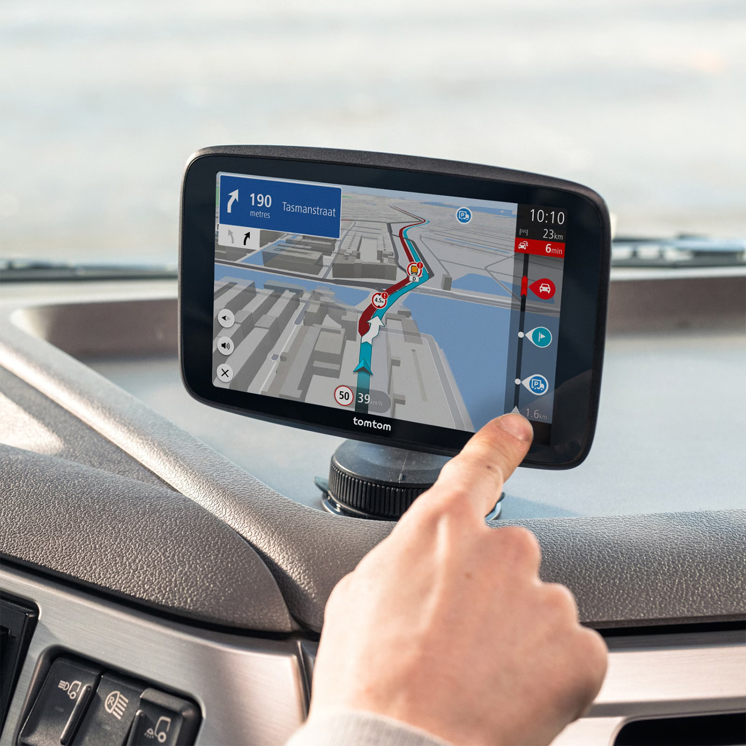 Custodia In Pelle Per Navigatore TomTom 7'' - Protezione Originale Per GO Discover, Expert, Superior