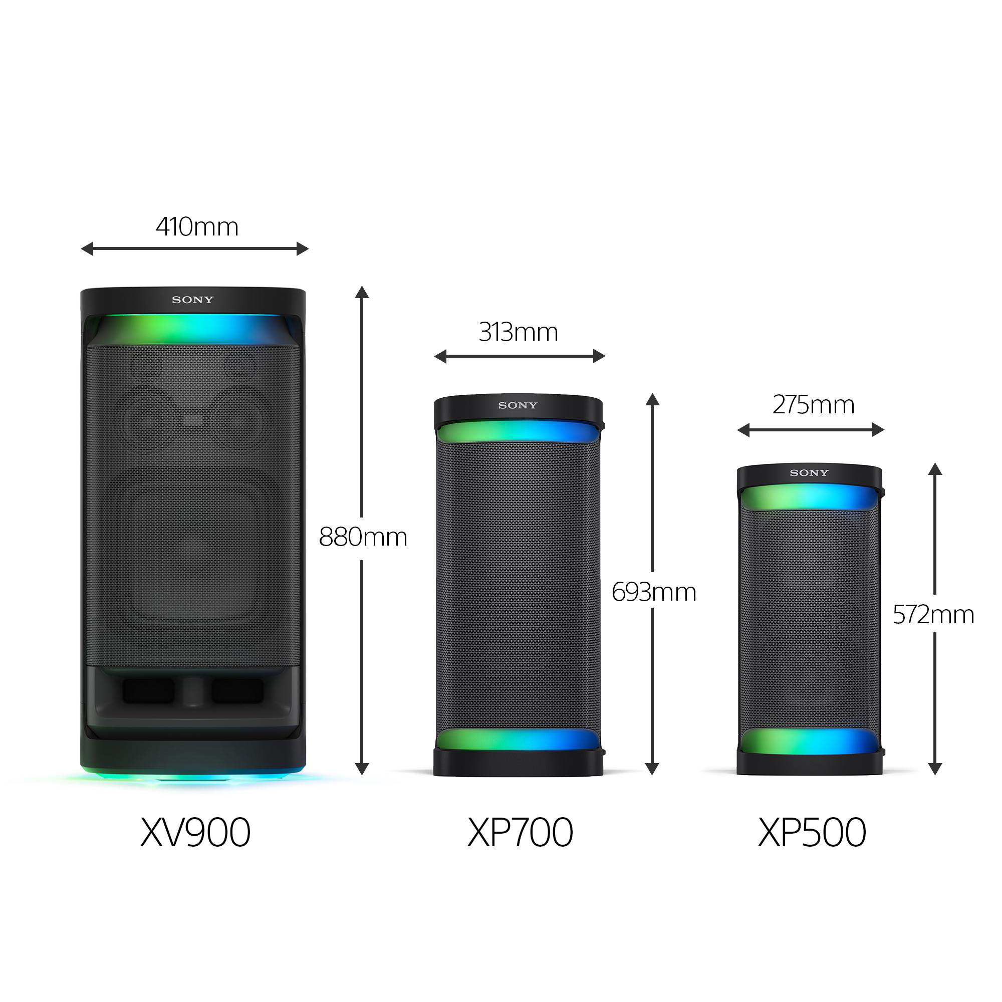 SONY SRS-XV 900 Bluetooth Partybox, Schwarz