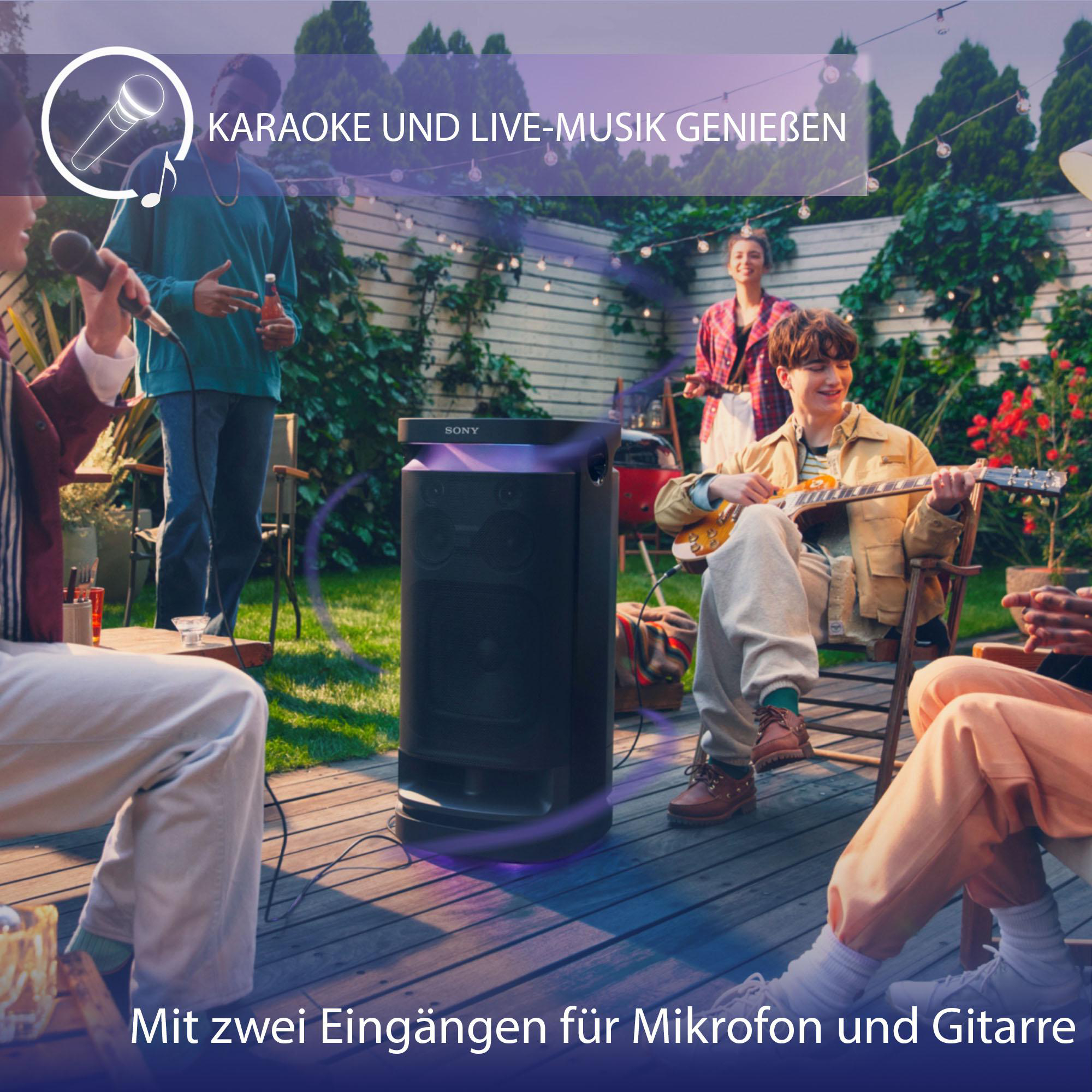 SONY SRS-XV 900 Bluetooth Partybox, Schwarz