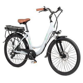 REACONDICIONADO B: Bicicleta eléctrica - Youin Los Angeles, 250W, Ruedas 26", Velocidad máx. 25 km/h, Autonomía hasta 40 km, Blanco