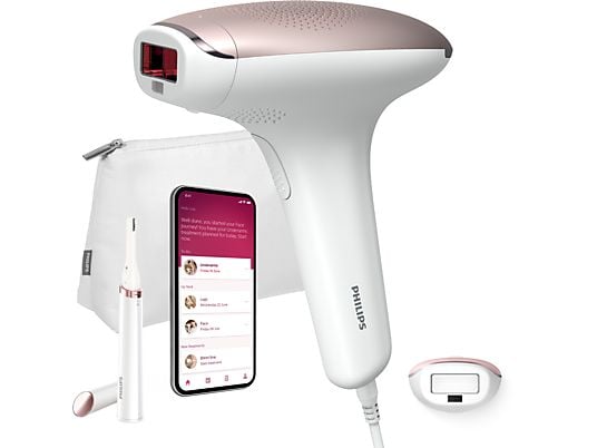 Depiladora IPL - Philips Lumea S7000 BRI920/00, Luz pulsada, 12 meses sin vello, 1 cabezal, cuerpo, 250.000 pulsos, 5 ajustes luz