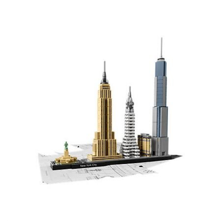 Model Lego panoramy Nowego Jorku. Zawiera Empire State Building, Chrysler Building i One World Trade.