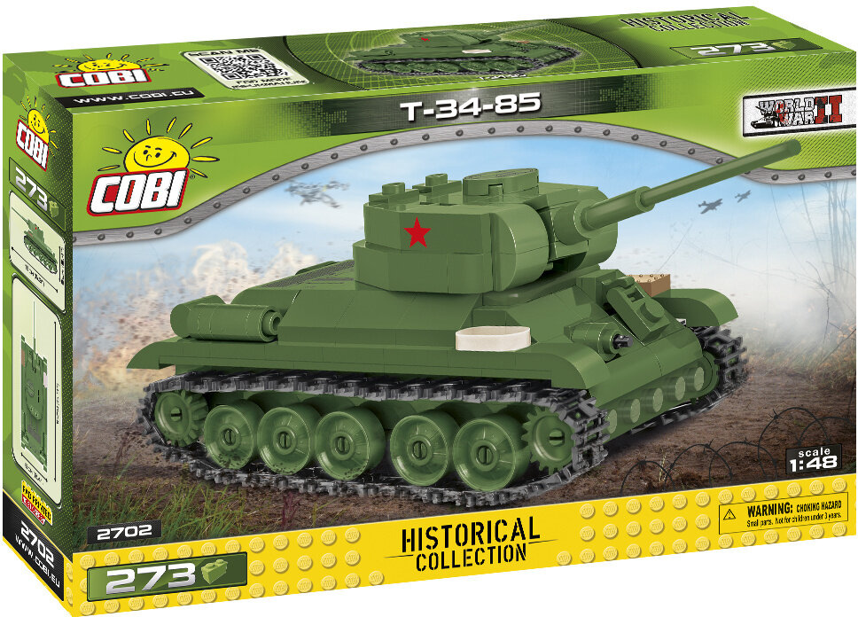 Klocki COBI World War II: T-34-85 - radziecki czołg średni 2702