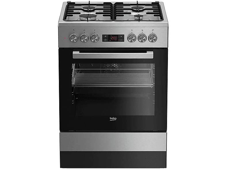 Kuchnia gazowo-elektryczna BEKO FSMT62321DXSS 60cm