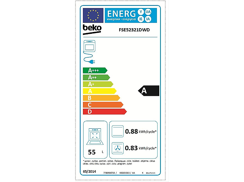 Kuchnia gazowo-elektryczna BEKO FSE52321DWD Grill Termoobieg 50cm – zdjęcie 2