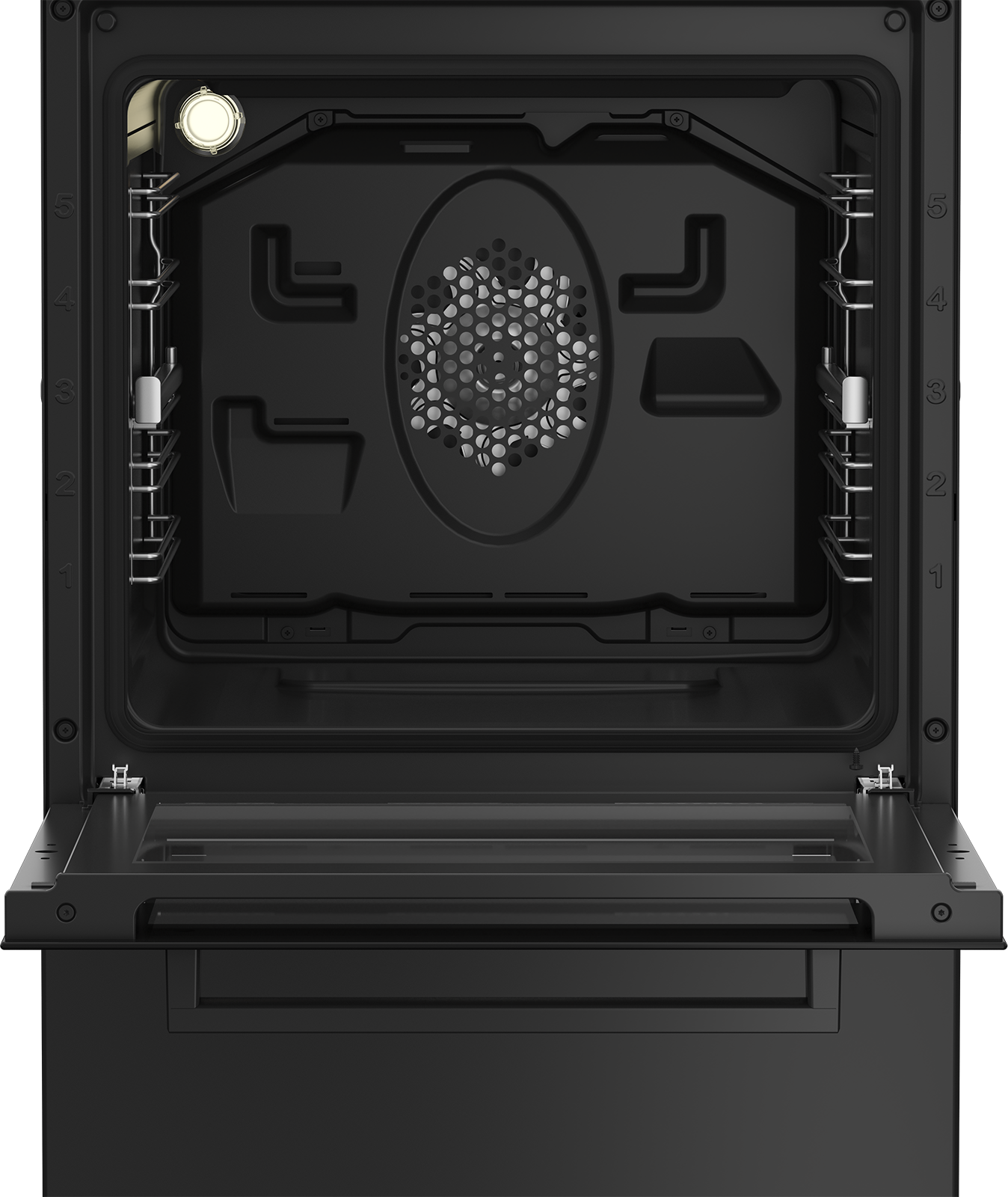 Piekarnik z timerem i wyświetlaczem temperatury oraz strzałkami.