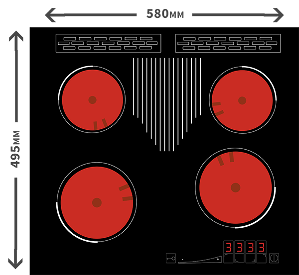 Płyta gazowa SOLGAZ GPC 4+1 GZ 41,5