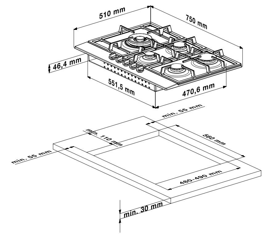 Płyta gazowa BEKO HIAL75235SX