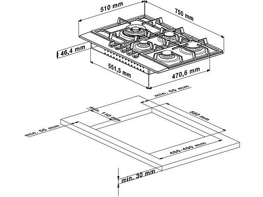 Płyta gazowa BEKO HIAL75235SX