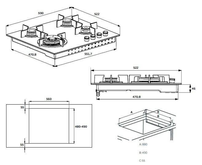 Płyta gazowa BEKO HILG64220S