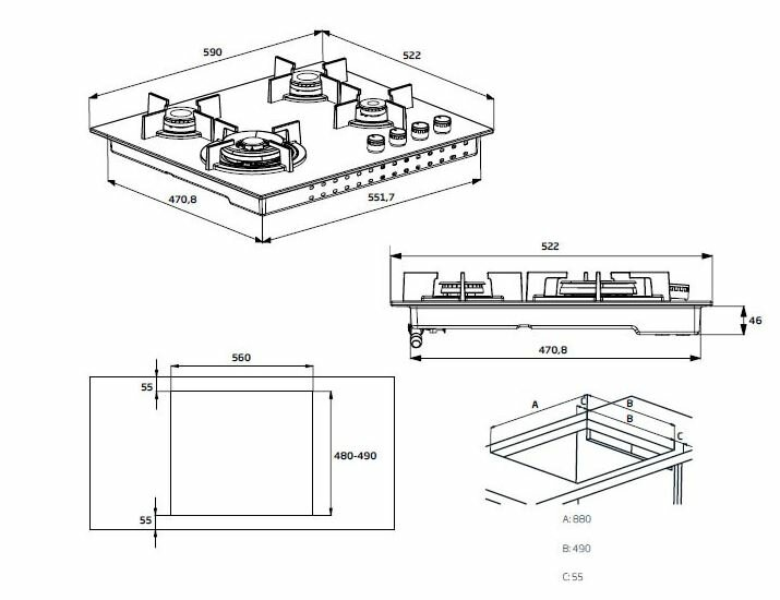 Płyta gazowa BEKO HILW64222S