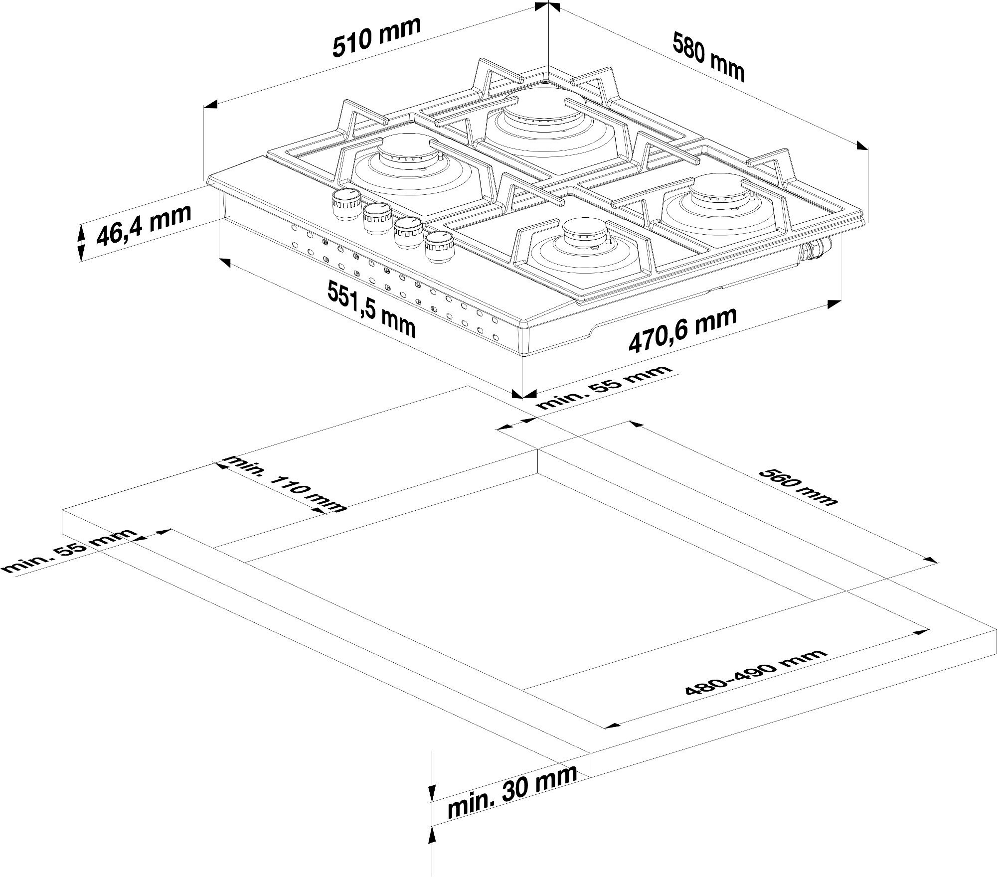 Płyta gazowa BEKO HIAW64225SX