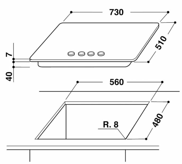 Płyta gazowa WHIRLPOOL GMW7522IXL
