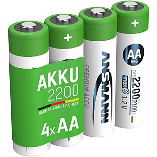 ANSMANN Mignon AA Ni-MH 2200 mAh 4 pièces - Batterie