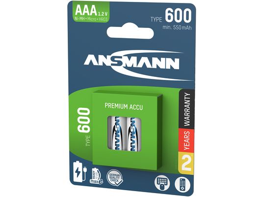 ANSMANN Micro AAA Ni-MH 550 mAh 4 Stück - Akku