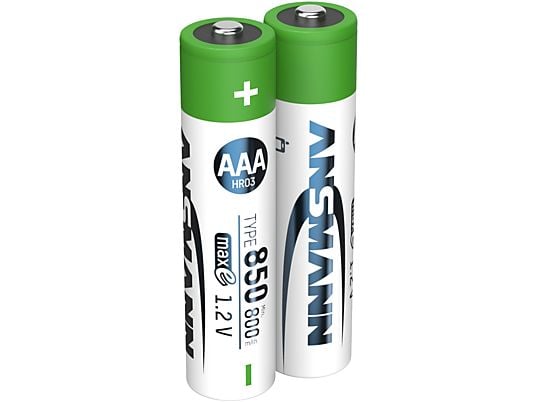 ANSMANN 2 batterie Ni-MH Micro AAA da 800 mAh - Batteria per telefono DECT