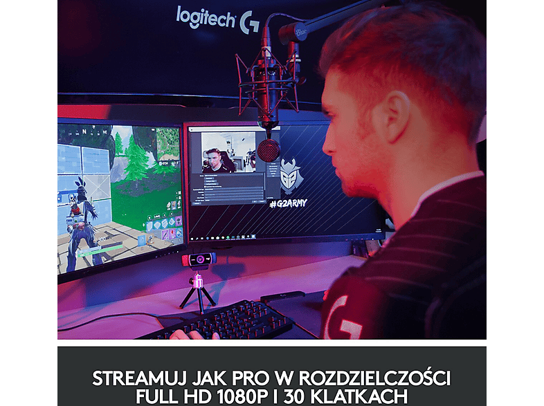 Logitech HD Pro Webcam C922 Czarny – zdjęcie 2