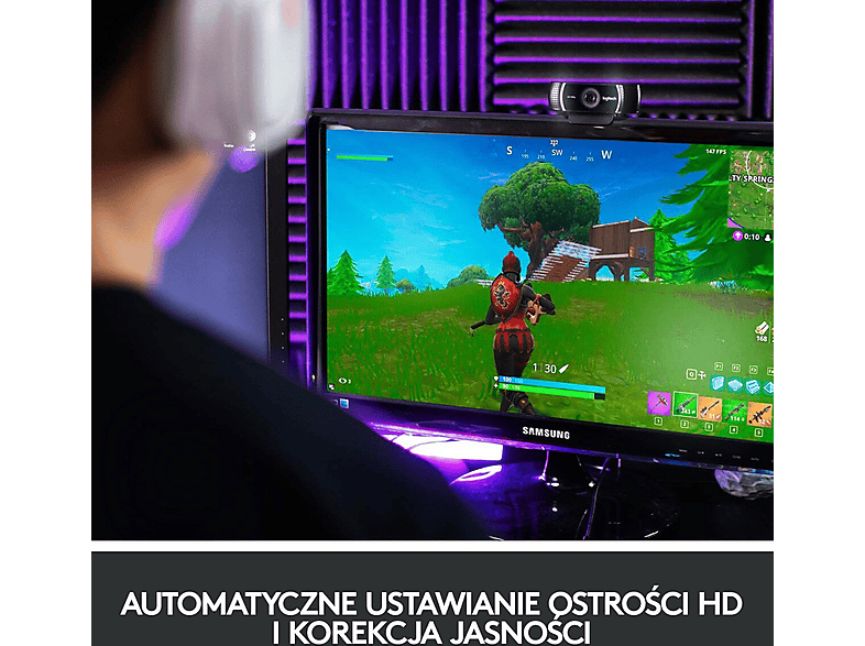 Logitech HD Pro Webcam C922 Czarny – zdjęcie 3
