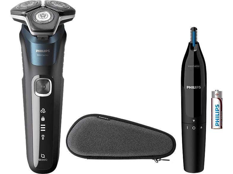 Afeitadora - PHILIPS PHILIPS S5585/35 Shaver series 5000 Wet & Dry  Afeitadora de barba Azul medianoche, Azul medianoche