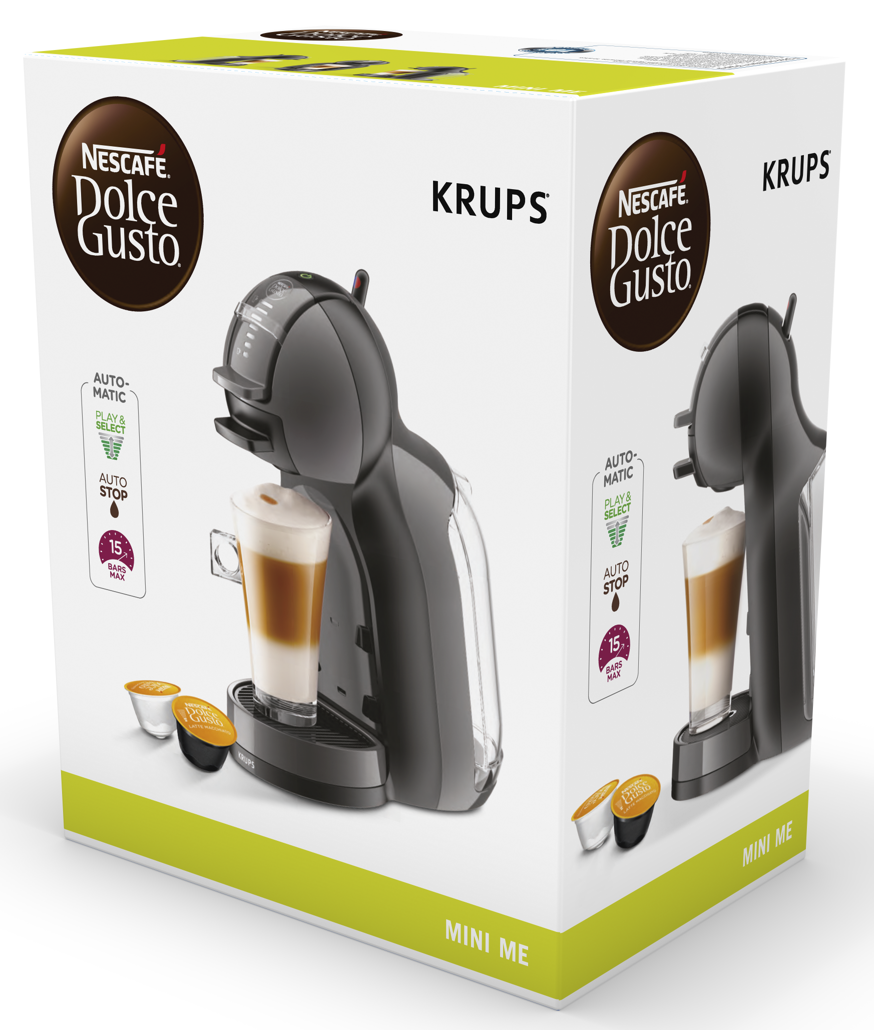 Caja de máquina de café Nescafe Dolce Gusto con la máquina dentro.