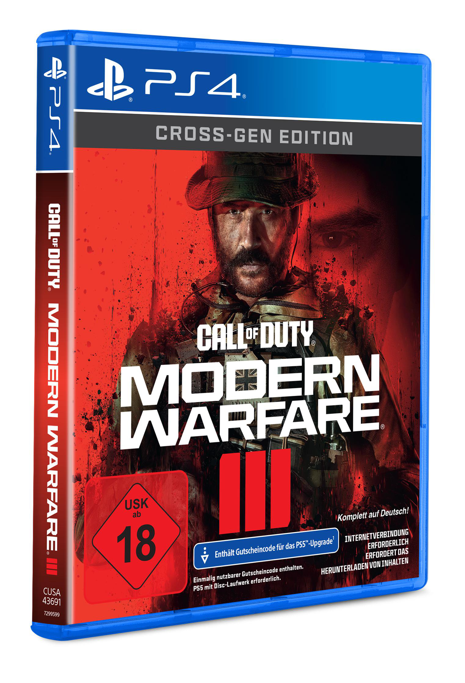 PS4-Spielverpackung, roter Hintergrund mit einem Mann in einer Mütze.