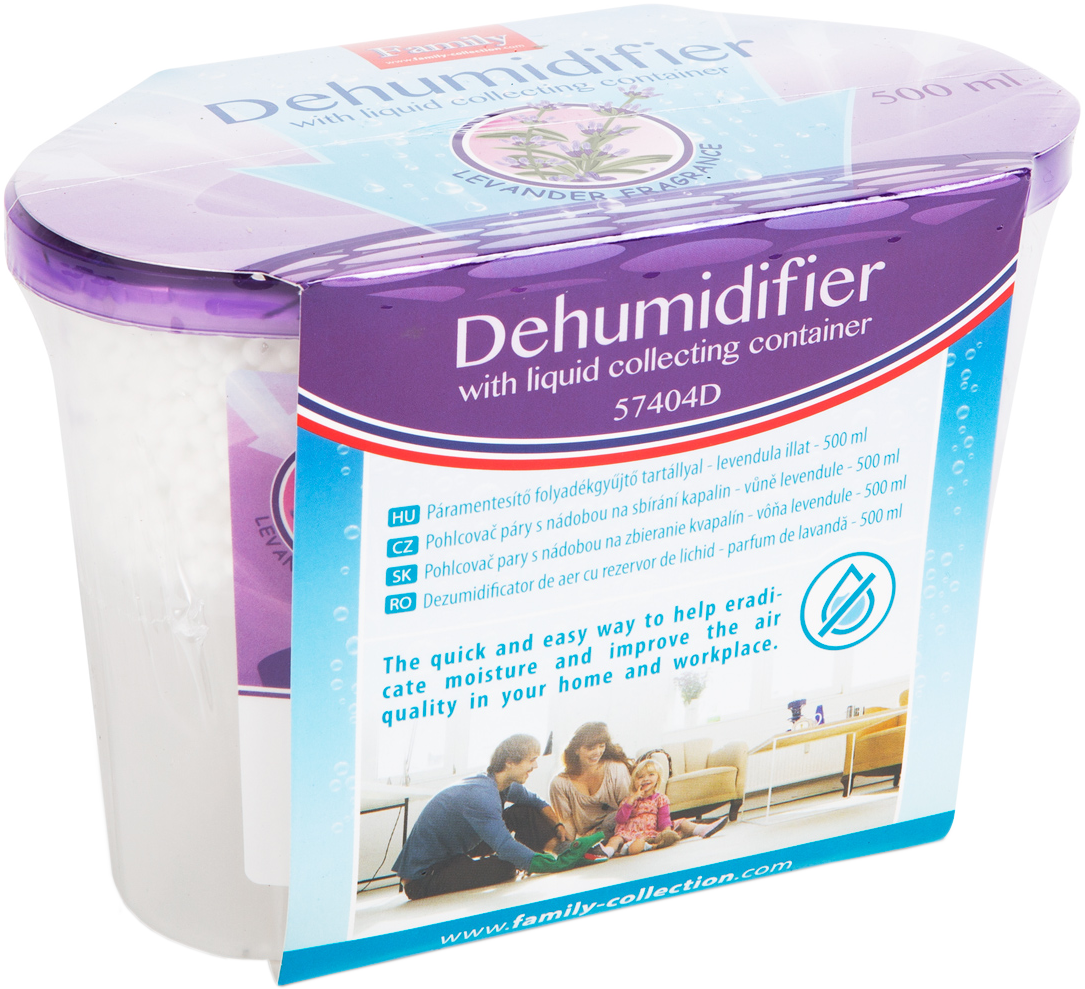 FAMILY 57404D Páramentesítő folyadékgyűjtő tartállyal, levendula, 500 ml
