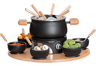 NOUVEL 403682 Mia - Set per fondue bourguignonne (Legno/Nero)