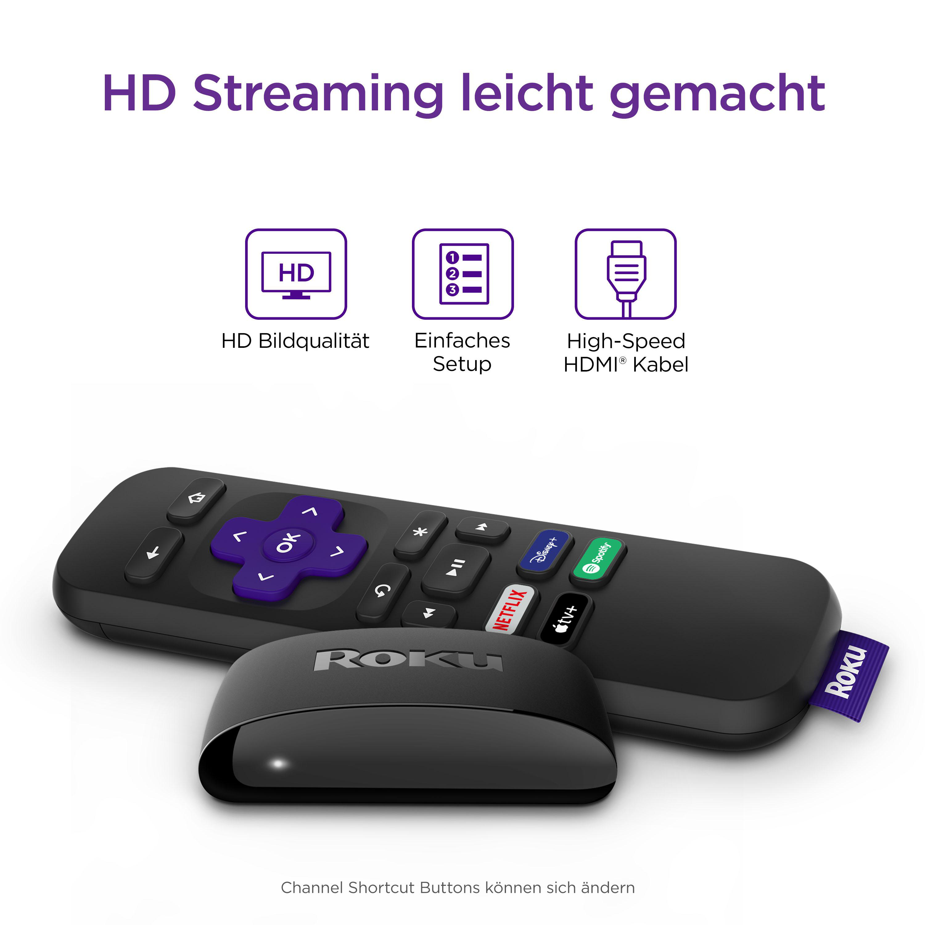 Roku Fernbedienung und Player für HD-Streaming.