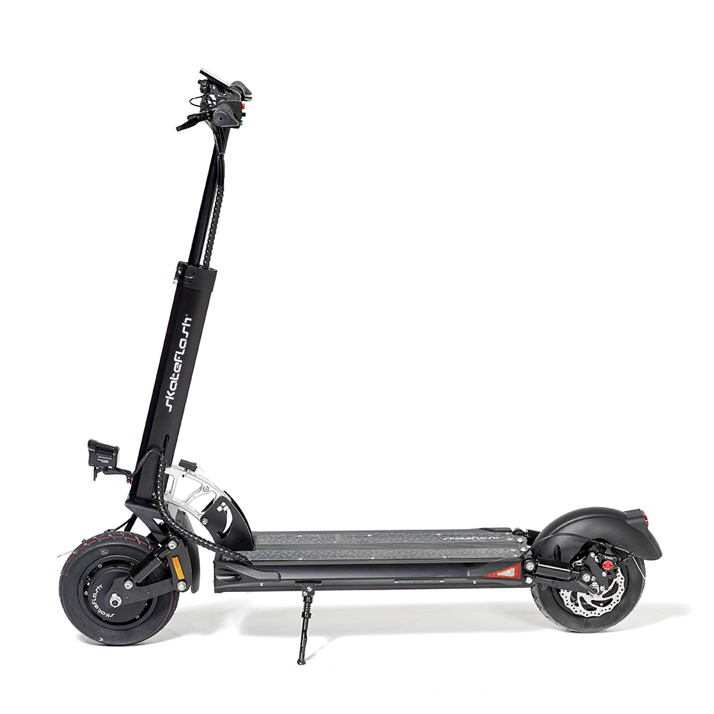 Patinete eléctrico - Skate Flash Sk Urban Dual Pro, 2x 500 W de potencia nominal, 2x900W mácima potencia, 120 kg, 20800 mAh, 25 km/h, Negro