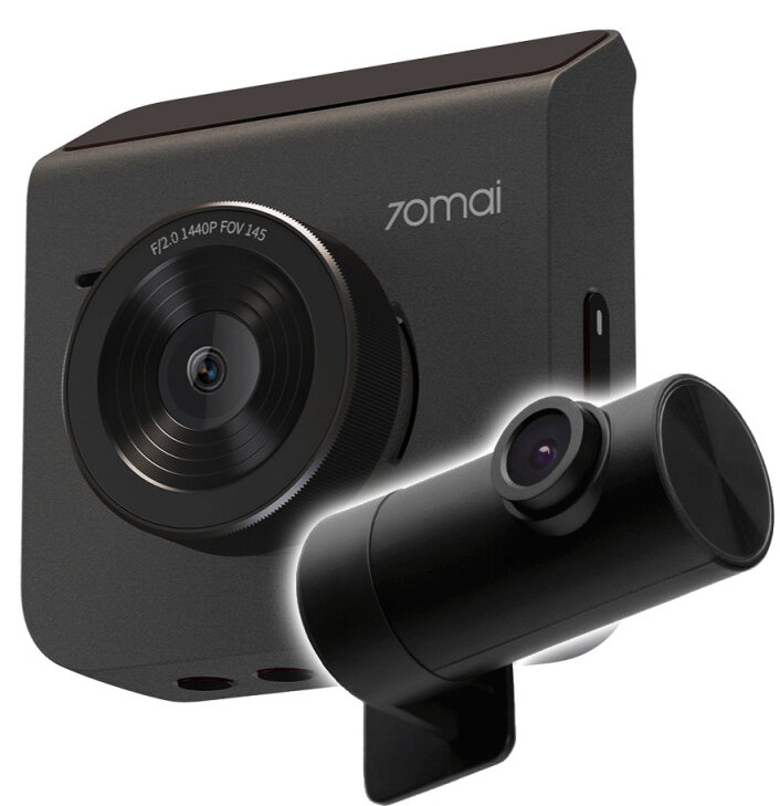 Wideorejestrator 70MAI A400 Dash Cam + tylna kamera RC09 Ciemny szary