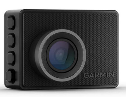 Czarna kamera sportowa z obiektywem i przyciskami.