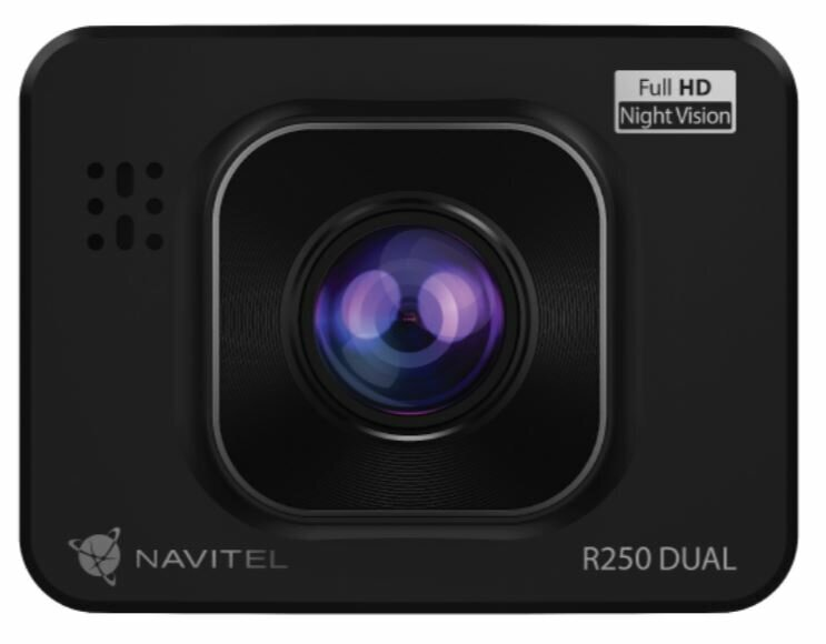 Czarna kamera samochodowa z obiektywem i etykietą Full HD Night Vision.