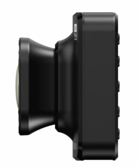 Czarny aparat z obiektywem. Aparat ma prosty design i płaskie plecy.