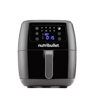 Freidora de aire - Nutribullet XXL Digital Air Fryer NBA071B, Doble resistencia, 1800 W, 7 l, 8 modos cocción, Convección vortex 360, Negro