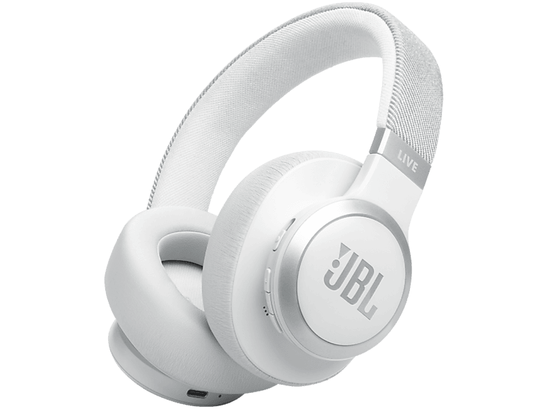 JBL Live 770, Cancelación ruido adaptativa, Autonomía 65h, Bluetooth, Blanco