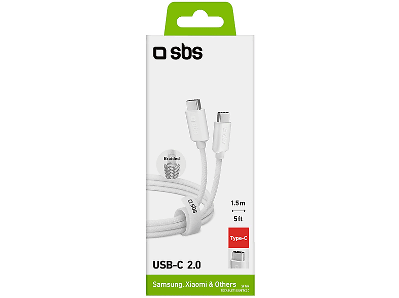 SBS USB-C do USB-C 60W 1,5m Szary – zdjęcie 3