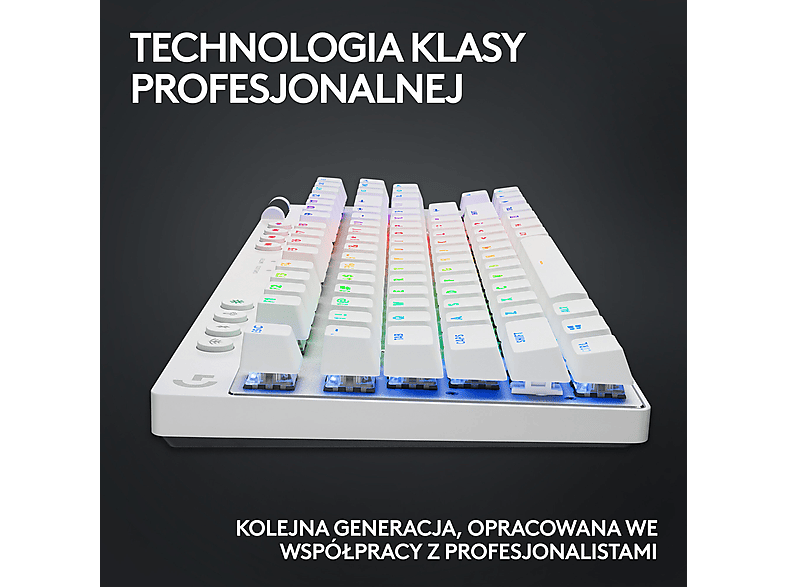 Klawiatura Logitech G Pro X TKL Lightspeed Tactile Biały – zdjęcie 3