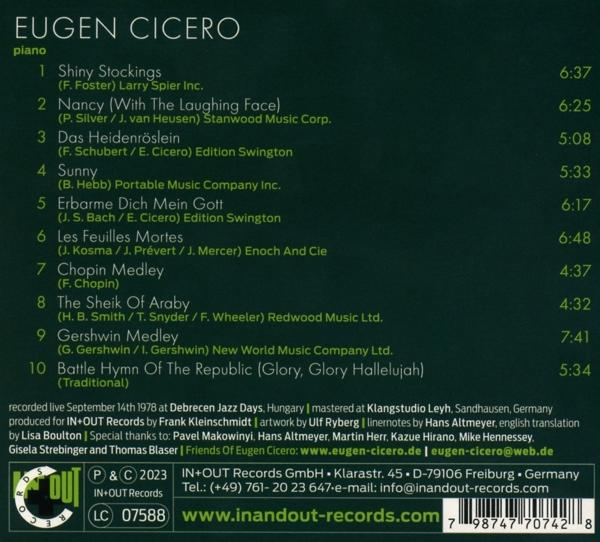 CD-Cover mit Musik-Trackliste, Eugen Cicero Klavier.