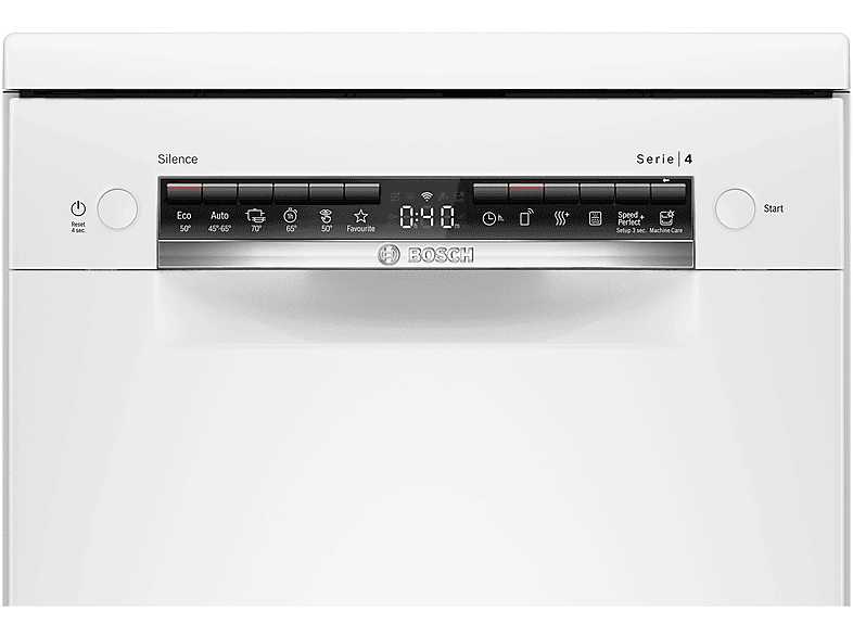 BOSCH SPS4HKW49E Serie 4 Geschirrspüler (Freistehend mit Unterbaumöglichkeit, 450 mm breit, 44 dB (A), E)