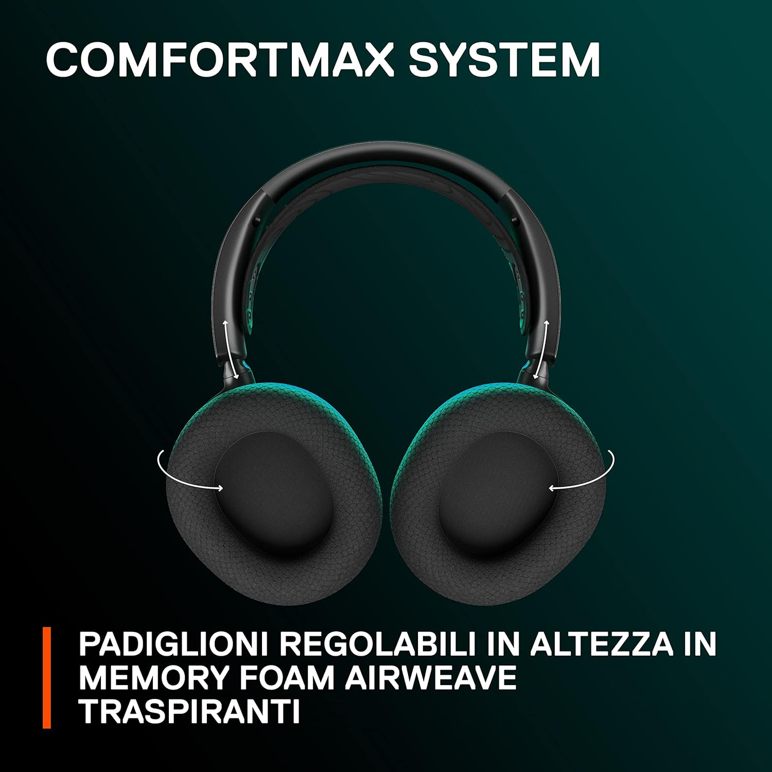 STEELSERIES Arctis 7P+ CUFFIE, Nero, Bianco