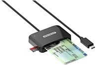SITECOM USB-A eID-kaartlezer / micro SD Zilver / Zwart (MD-1001)